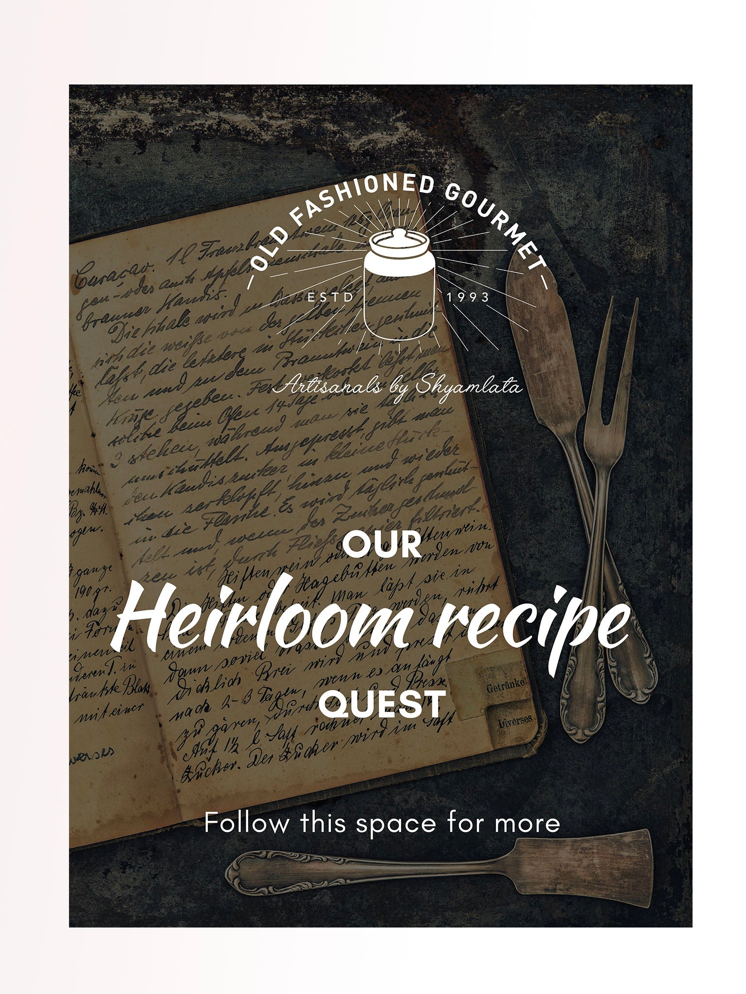 Heirloom Recipe Journal – OLD FASHIONED GOURMET
