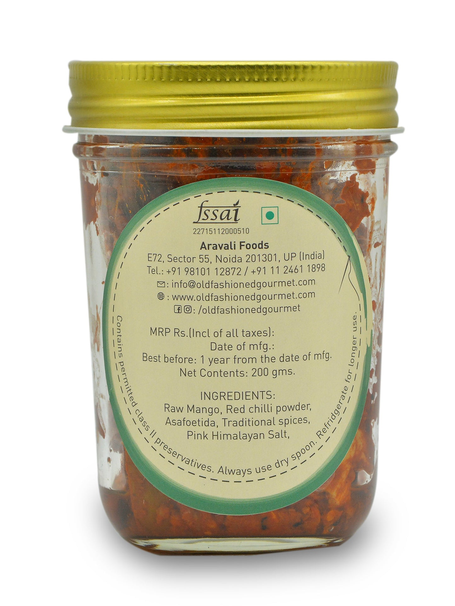 Mango Pickle, Oil free